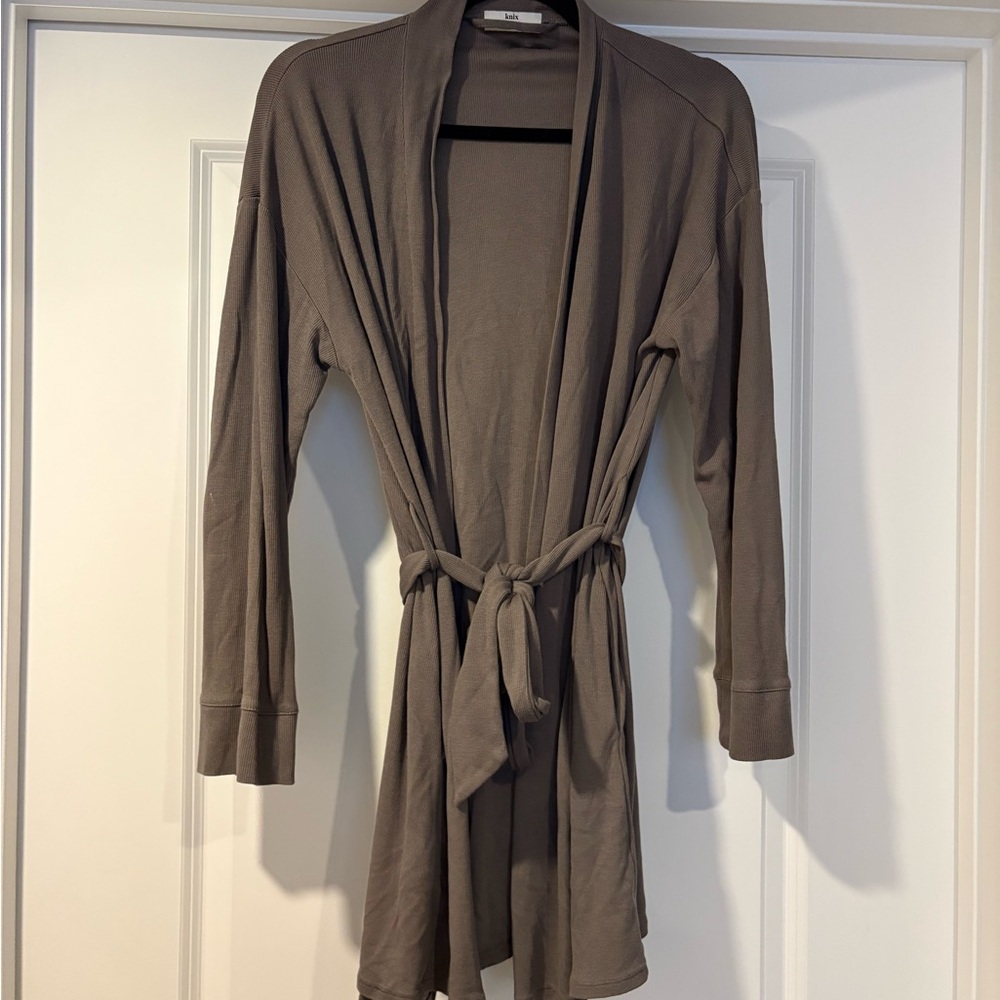 knix Taupe Brown Lightweight Tie-Waist Robe
